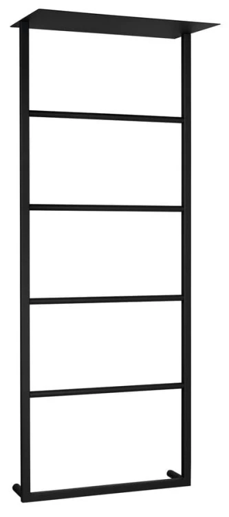 SKA ścienny wieszak na ręczniki z półką 454x1184x252mm, czarny mat