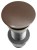 Korek umywalkowy 5/4'', klik-klak, betonowy grzybek, 10-80mm, ciemnobrązowy półpołysk #3