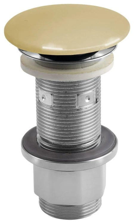 Korek umywalkowy 5/4'', klik-klak, betonowy grzybek, 10-80mm, żółty półpołysk #2