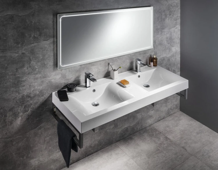 GEMINI lustro z LED oświetleniem 160x55cm #2