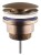 Odpływ umywalkowy 5/4”, klik-klak, duży korek, 10-55mm, miedź mat