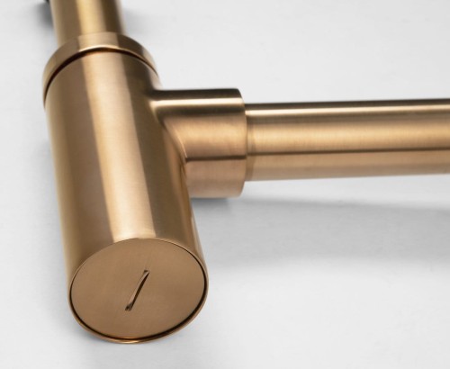 Syfon umywalkowy 5/4", odpływ 32mm, miedź mat #2