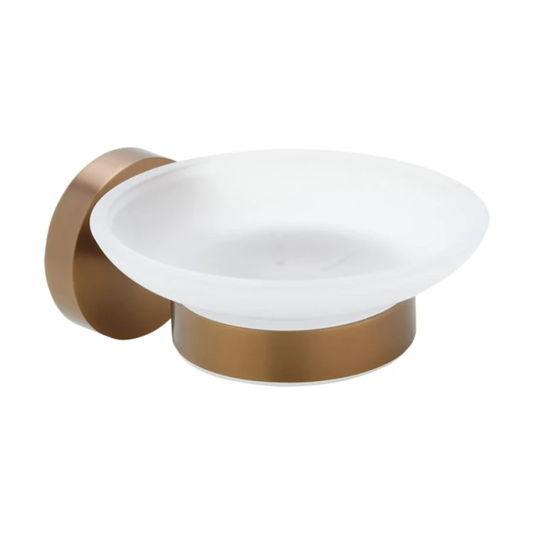 X-ROUND COPPER mydelniczka, szkło mleczne, miedź mat