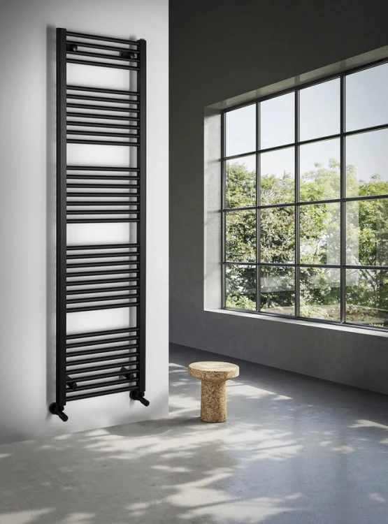 DIRECT grzejnik z bocznym przyłączem 450x1680mm, czarny mat #3