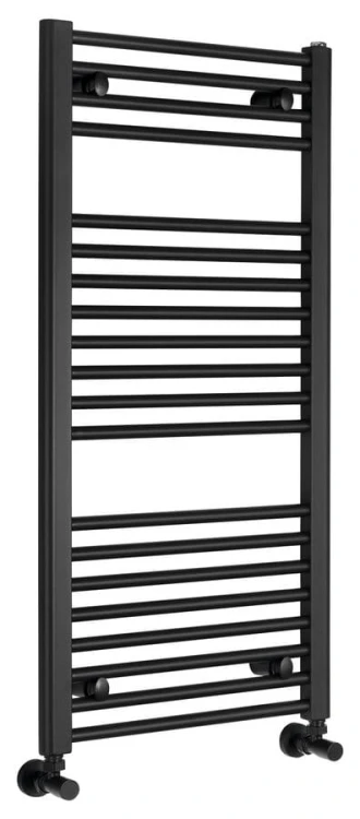 DIRECT grzejnik z bocznym przyłączem 450x960mm, czarny mat