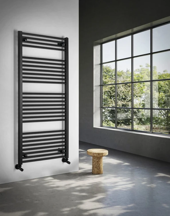 DIRECT grzejnik z bocznym przyłączem 600x1320mm, czarny mat #3