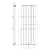 Rysunek techniczny - COLONNA grzejnik 602x1800mm, srebro metalik