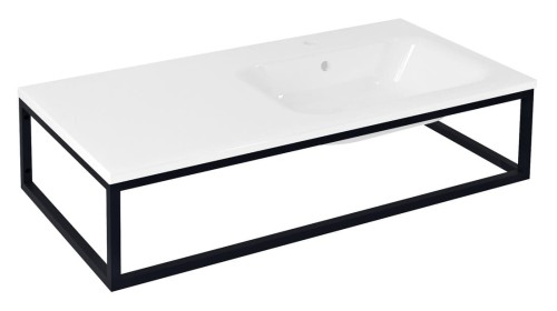 SKA konsola pod umywalkę/blat, 100x22x51cm, czarny mat