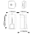 Rysunek techniczny - OLMO dozownik mydła płynnego 800ml, biały