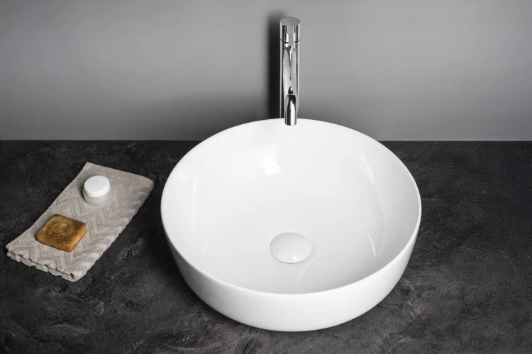 RONDEA umywalka ceramiczna nablatowa średnica 41cm, biały #3