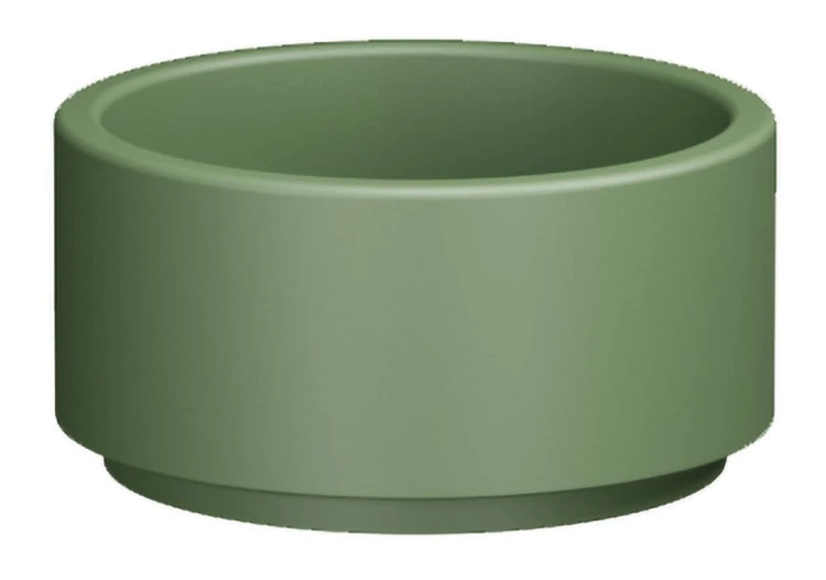 OKE umywalka ceramiczna nablatowa, średnica 30cm, verde mat