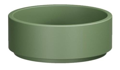 OKE umywalka ceramiczna nablatowa, średnica 40cm, verde mat