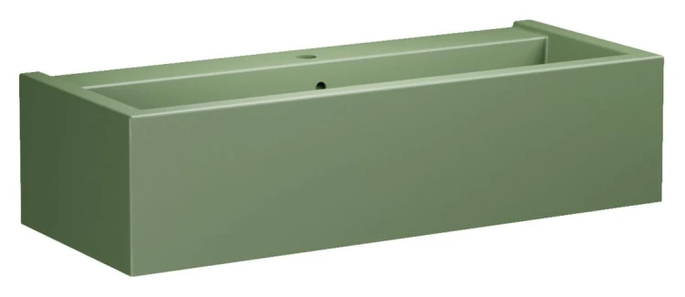 KANAAL umywalka ceramiczna 100x40cm, verde mat