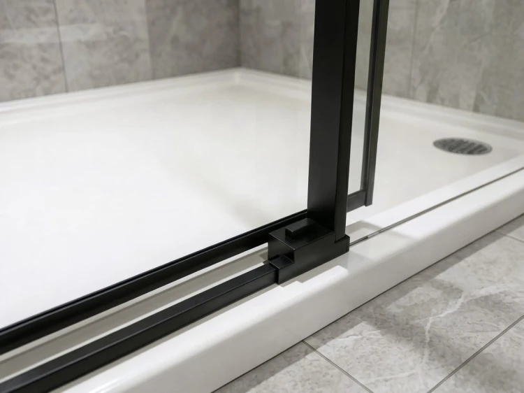 LUXOR BLACK drzwi prysznicowe 1200mm, szkło czyste #5