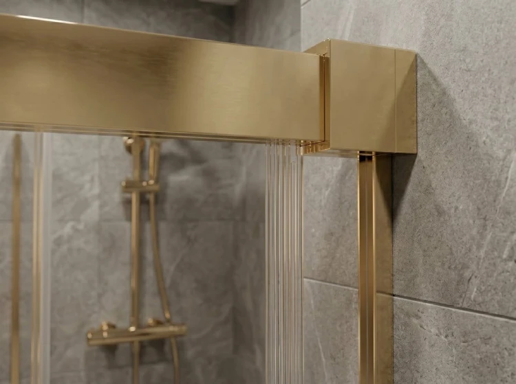 LUXOR GOLD MATT drzwi prysznicowe 1100mm, szkło czyste #3