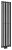 PILON grzejnik łazienkowy 418x1800mm, 6 wieszaki, czarny mat