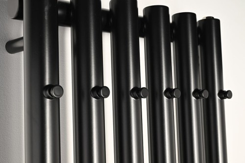 PILON grzejnik łazienkowy 418x1800mm, 6 wieszaki, czarny mat #2