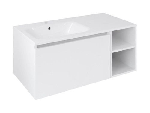 LOREA szafka umywalkowa 100x46x51,5cm (70+30Pcm), lewa, biały mat