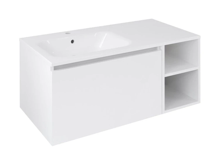 LOREA szafka umywalkowa 100x46x51,5cm (70+30Pcm), lewa, biały mat