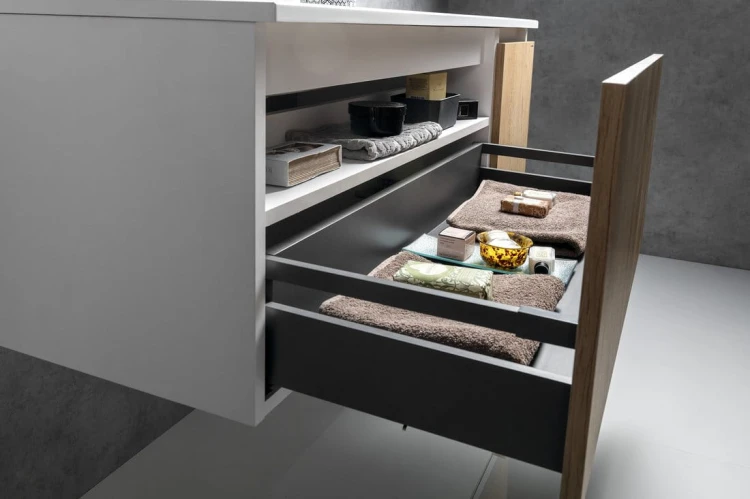 LOREA szafka umywalkowa 120x46x51,5cm (30P+90cm), prawa, biały mat #4