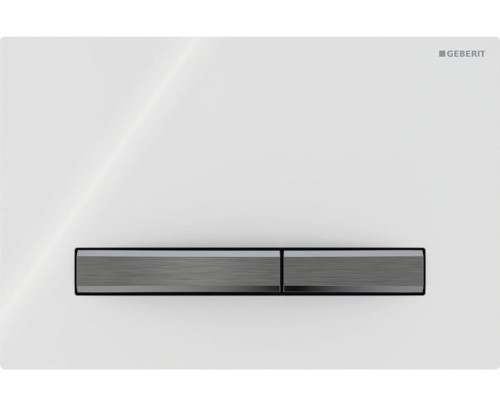 GEBERIT SIGMA50 Dual flush przycisk spłukujący, biały/czarny chrom