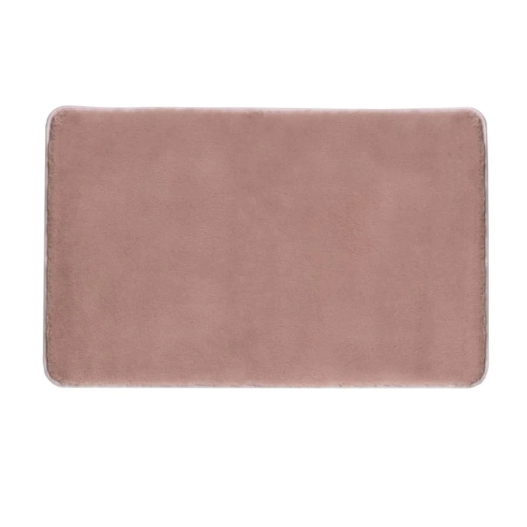 FUZZY dywanik łazienkowy, 60x100cm, 100% polyester, antypoślizgowa, różowy