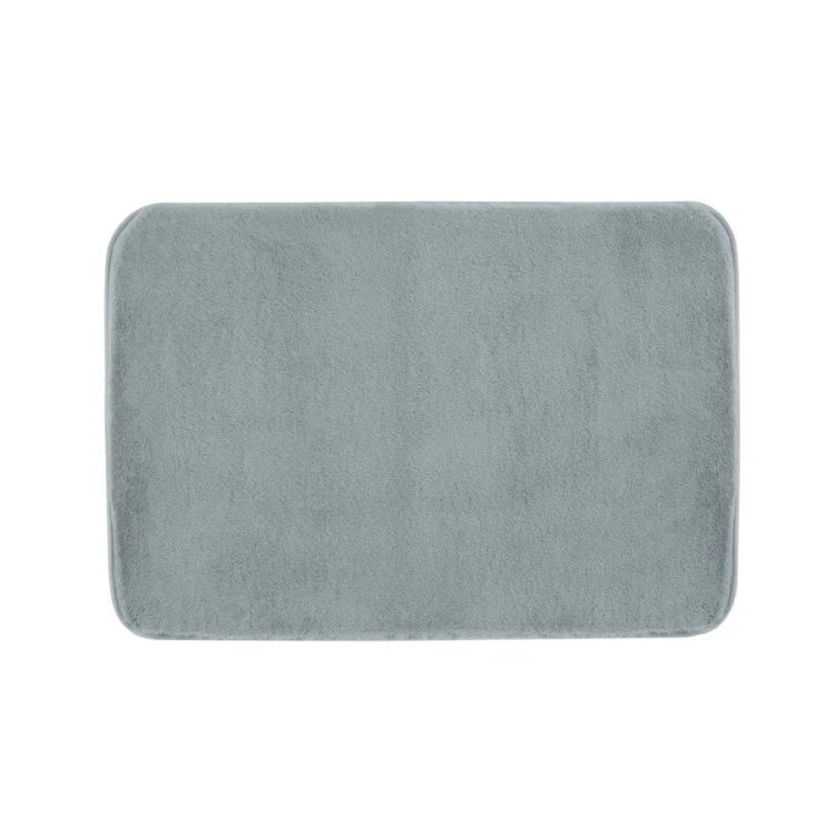 FUZZY dywanik łazienkowy, 60x100cm, 100% polyester, antypoślizgowa, szary