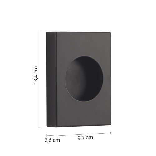 Rysunek techniczny - Zasobnik na torebki papierowe 134x26x90 mm, czarny mat