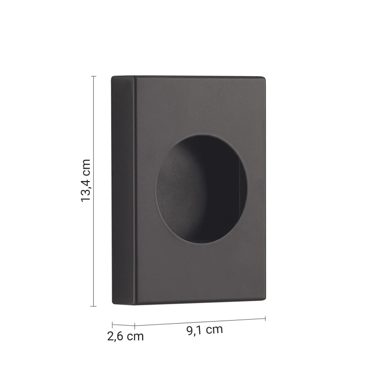 Rysunek techniczny - Zasobnik na torebki papierowe 134x26x90 mm, czarny mat