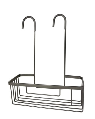 SMART półka do kabiny prysznicowej, zawieszana na baterii, 300x375x120 mm, gun metal