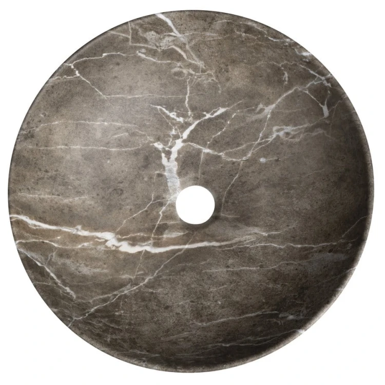 RONDEA umywalka ceramiczna nablatowa średnica 41cm, breccia marmur #2