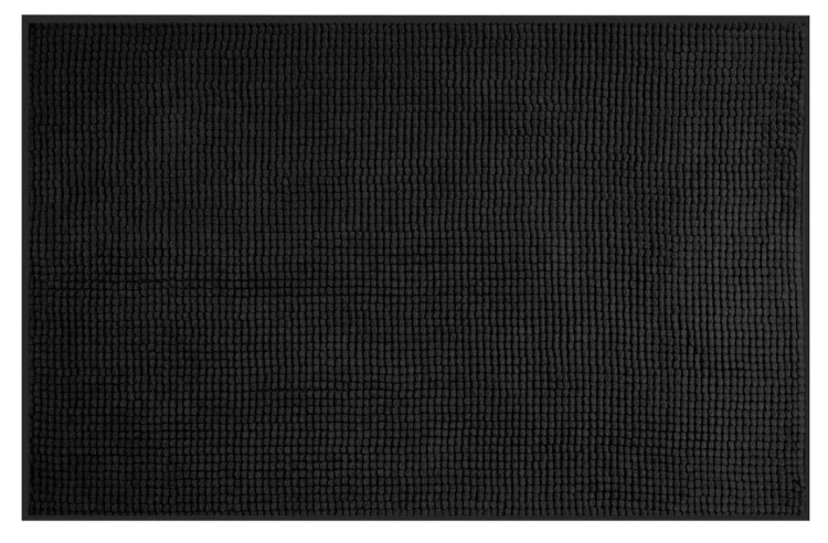 CHENILL dywanik łazienkowy 50x80cm, 100% polyester, czarny