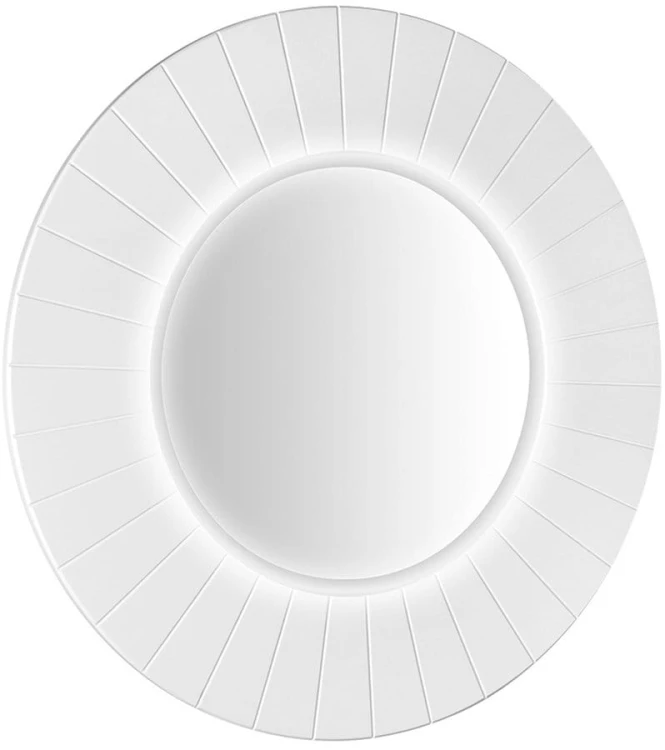 LUMIRO STRIP okrągłe lustro z oświetleniem LED w ramie średnica 90cm, biały mat