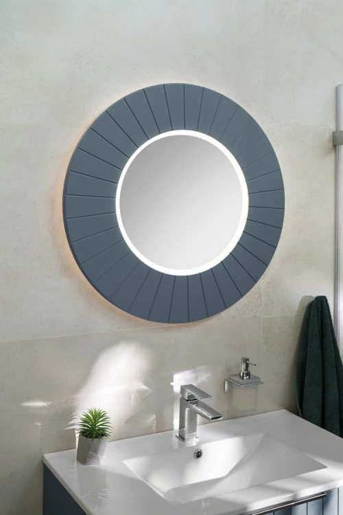LUMIRO STRIP okrągłe lustro z oświetleniem LED w ramie średnica 90cm, siena #2