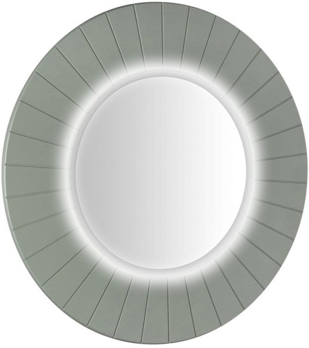 LUMIRO STRIP okrągłe lustro z oświetleniem LED w ramie średnica 90cm, verde