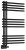 NYMPHA grzejnik łazienkowy 500x800mm, czarny mat