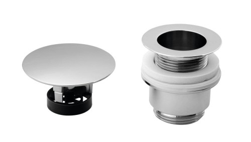 Korek umywalkowy 5/4“, niezamykany, duży grzybek, 30-45mm, chrom #2