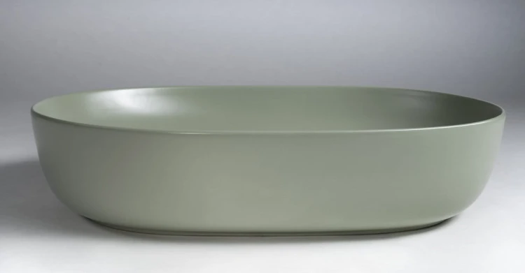 ARDEA ceramiczna umywalka nablatowa, 60,5x41,5cm, verde #4