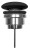 Odplyw umywalkowy, 5/4'', click-clack, korek ceramiczny, 5-65mm, czarny mat