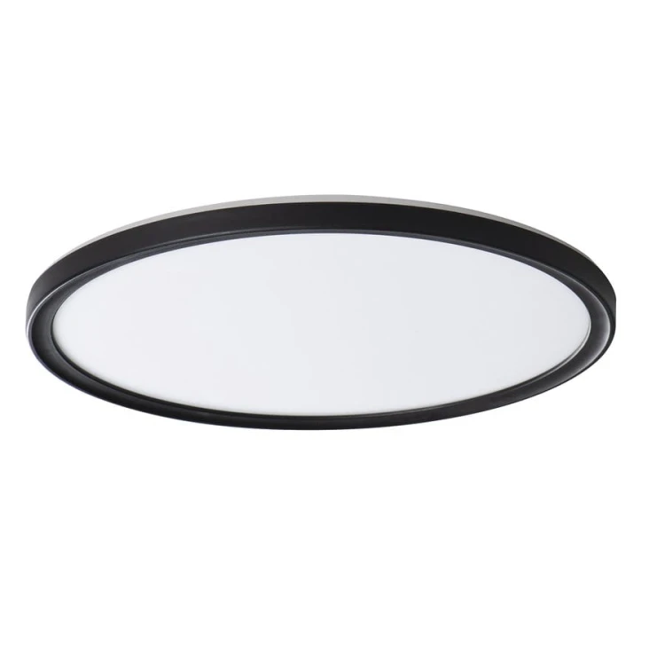 AZPO lampa sufitowa LED, średnica 420mm, 22W, 3000/4000/6000K, IP54, czarny mat