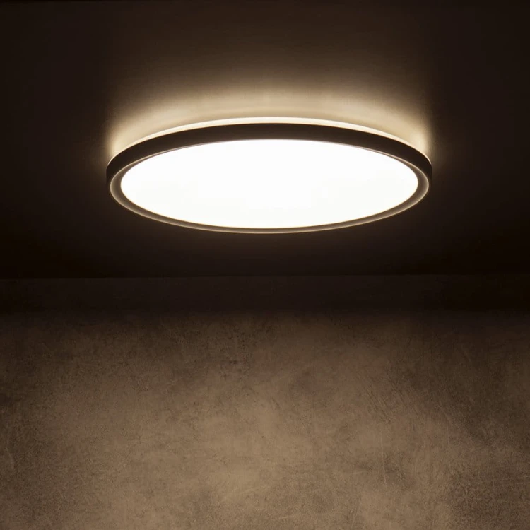 AZPO lampa sufitowa LED, średnica 420mm, 22W, 3000/4000/6000K, IP54, czarny mat #5