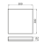 Rysunek techniczny - AZPO lampa sufitowa LED 300x300mm, 17,5W, 3000/4000/6000K, IP54, biały