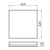 Rysunek techniczny - AZPO lampa sufitowa LED 420x420mm, 22W, 3000/4000/6000K, IP54, biały
