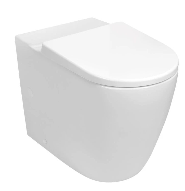 TURKU WC kombi miska, Vortex Rimless, podwyższona siedzisko 64x38cm, odpływ dolny/tylny, biały #2