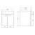 Rysunek techniczny - Szafka pod zlew gospodarczy 58x70x52,8cm, biały