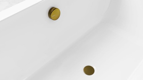 Zestaw wannowy, mechanizmem bovdena, długość 1000mm, korek 72mm, złoto mat #2