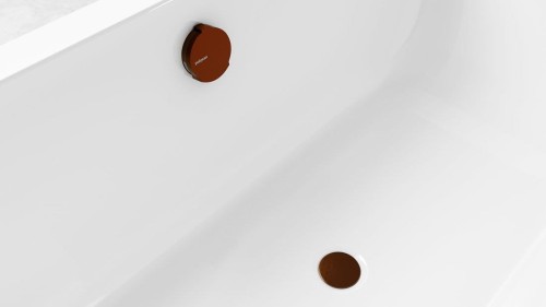 Zestaw wannowy z odpływem, mechanizmem bovdena, długość 1200mm, korek 72mm, miedź mat #2
