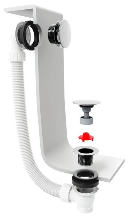 Zestaw wannowy bez napływu, system „click-clack”, długość 1200mm, korek 72mm, złoto #2