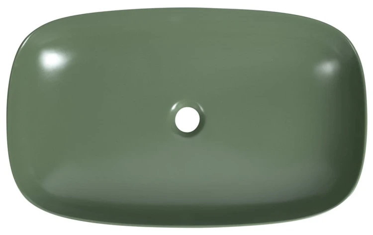 MATTEO umywalka ceramiczna nablatowa 65x40cm, zielony mat #5