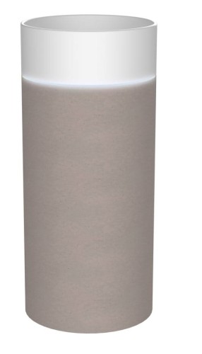 OASIS umywalka ceramiczna wolnostojąca ø 40x89cm, biała/beton pearl grey
